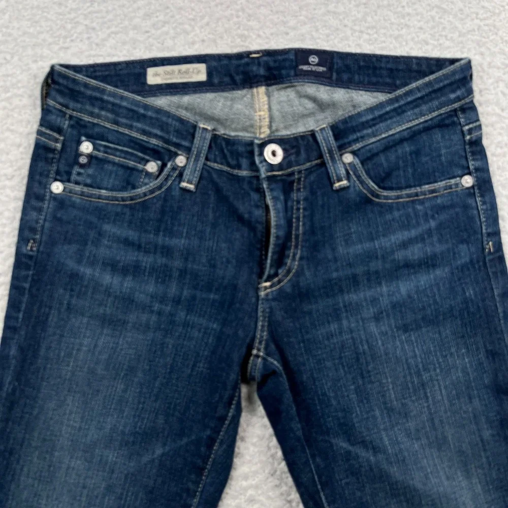 AG the Stilt Roll Up Jeans Womens‎ 26R Denim Blue Adriano Goldschmied Crop Ankle